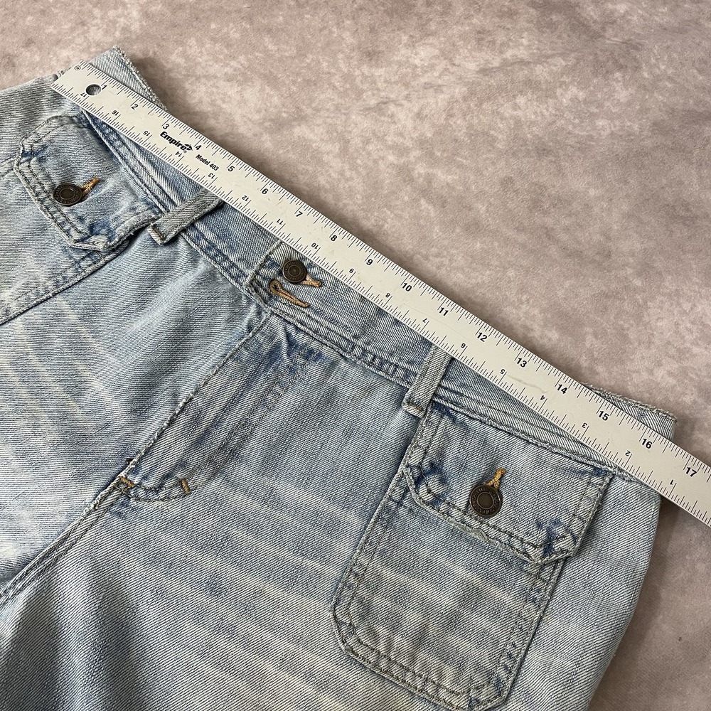 AE Flare Jeans Womens 12 Distressed Y2K Stretch‎ Festival Grunge Vintage Style - Picture 7 of 12